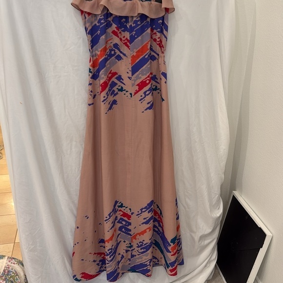 Dolce Vita strapless ruffle pink tie waist maxi dress size small - Picture 5 of 6